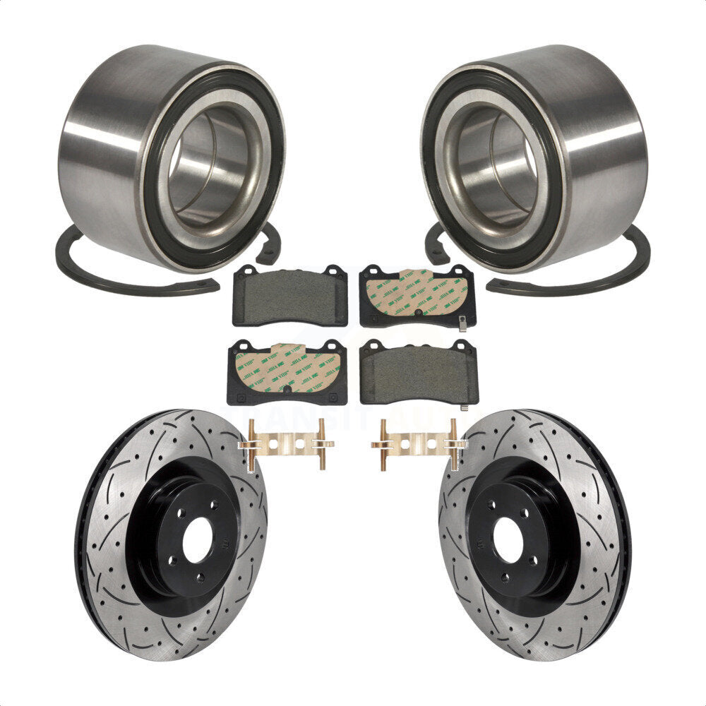 Kit de plaquettes de Rotor de frein, roulement de roue avant, fente percée, pour Ford Focus R 2016 – 2018