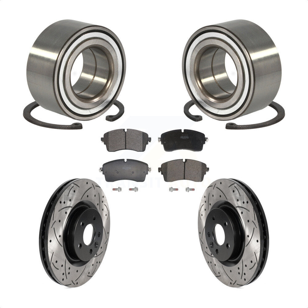 Kit de plaquettes de Rotor de frein, roulement de roue avant, fente percée, pour Jaguar e-pace S/S 2018