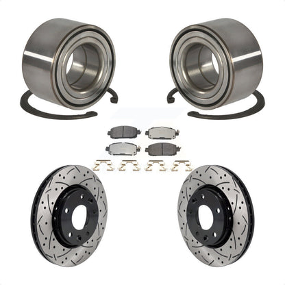 Kit de plaquettes de Rotor de frein fendues percées avec roulement de roue avant, pour Nissan Kick