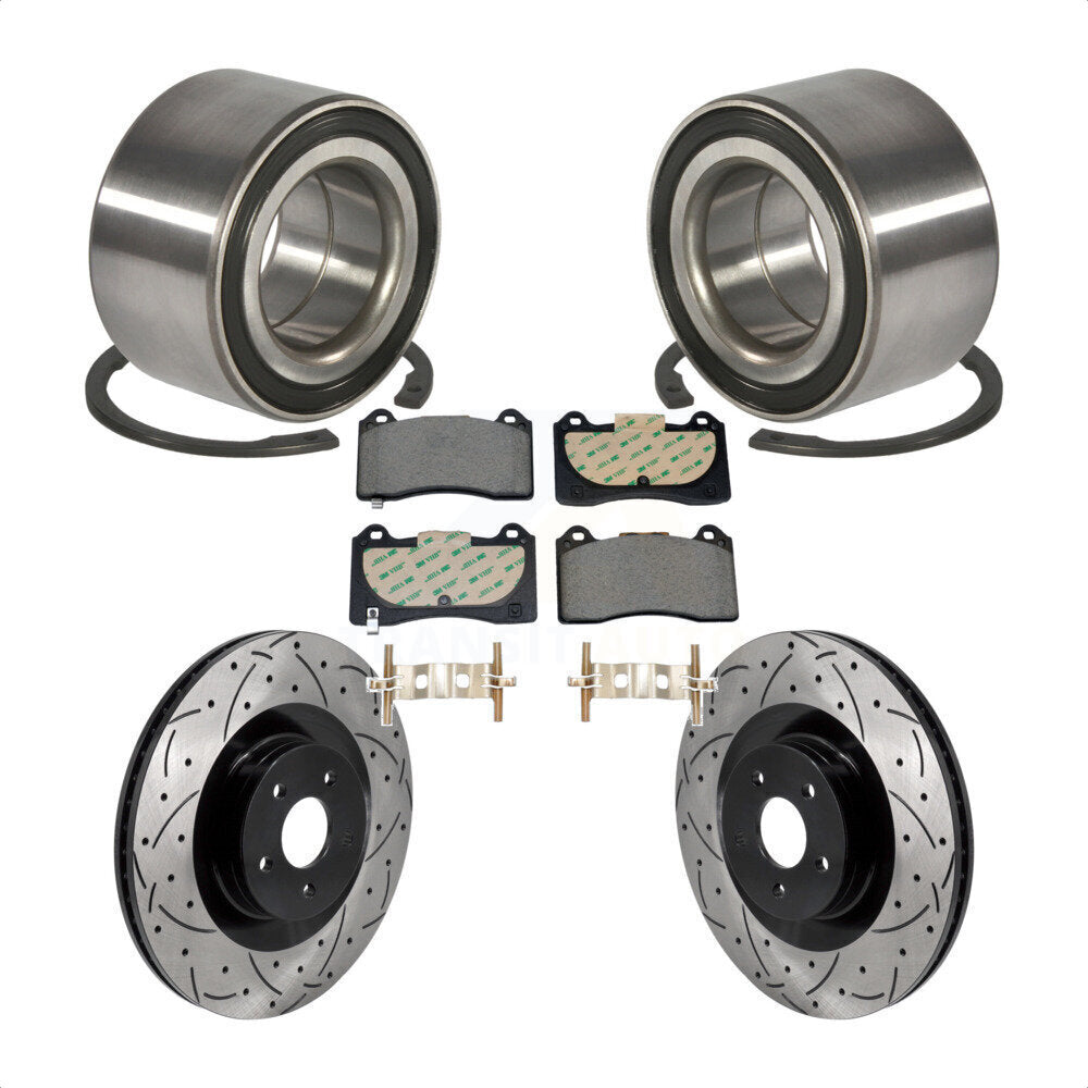 Kit de plaquettes de Rotor de frein, roulement de roue avant, fente percée, pour Ford Focus R 2016 – 2018