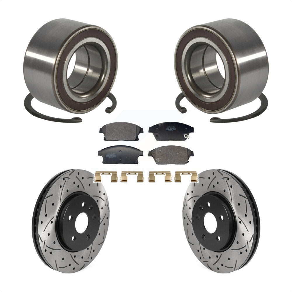 Kit de plaquettes de Rotor de frein, roulement de roue avant, fente de perçage, pour Chevrolet Trax Buic