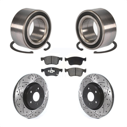 Kit de plaquettes de Rotor de frein fendues percées avec roulement de roue avant, pour Honda Accor