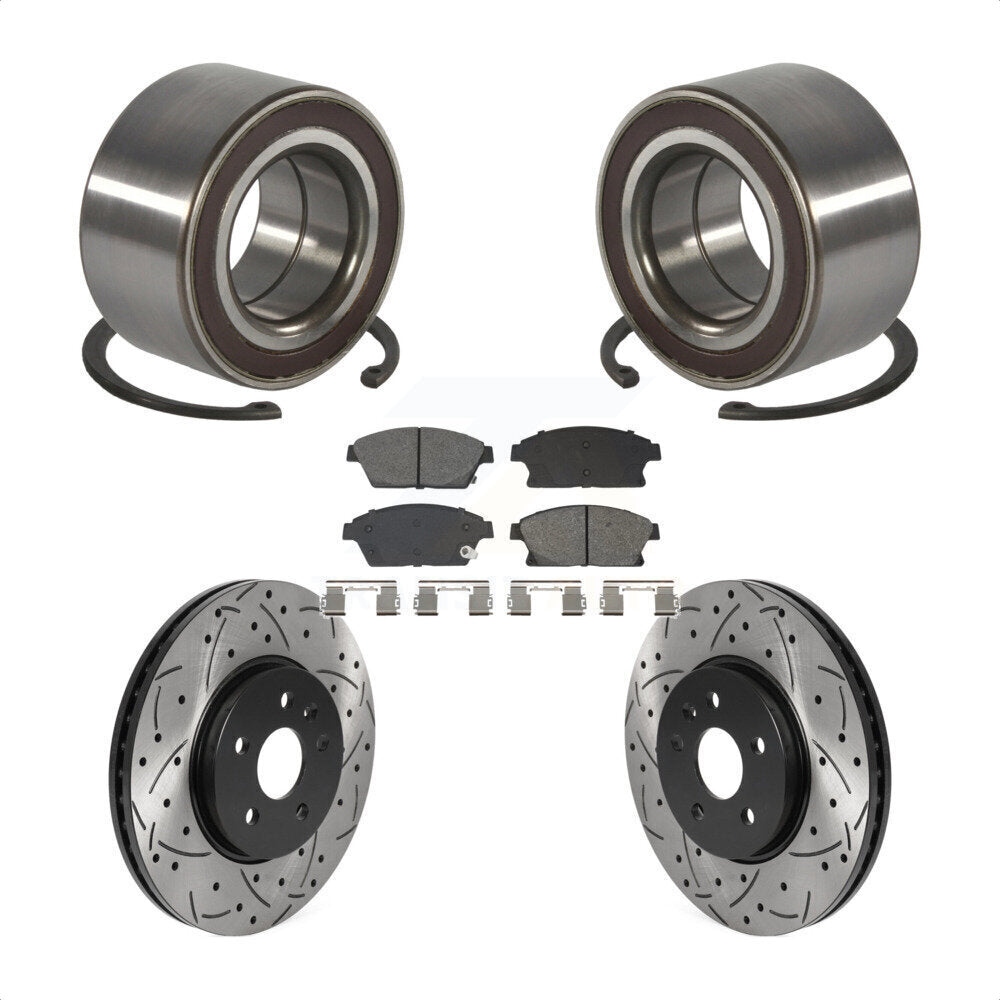 Kit de plaquettes de Rotor de frein, roulement de roue avant, fente de perçage, pour Chevrolet Trax Buic