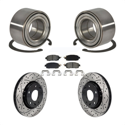 Kit de plaquettes de Rotor de frein fendues percées avec roulement de roue avant, pour Nissan Kick