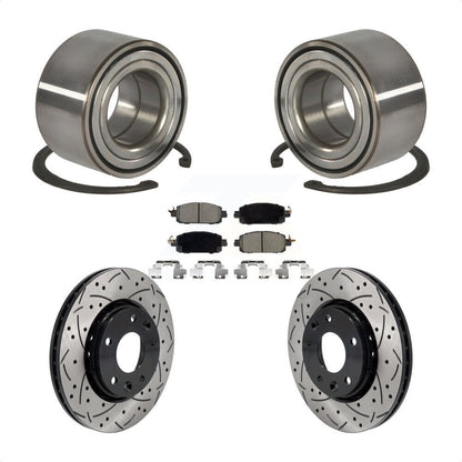 Kit de plaquettes de Rotor de frein fendues percées avec roulement de roue avant, pour Nissan Kick