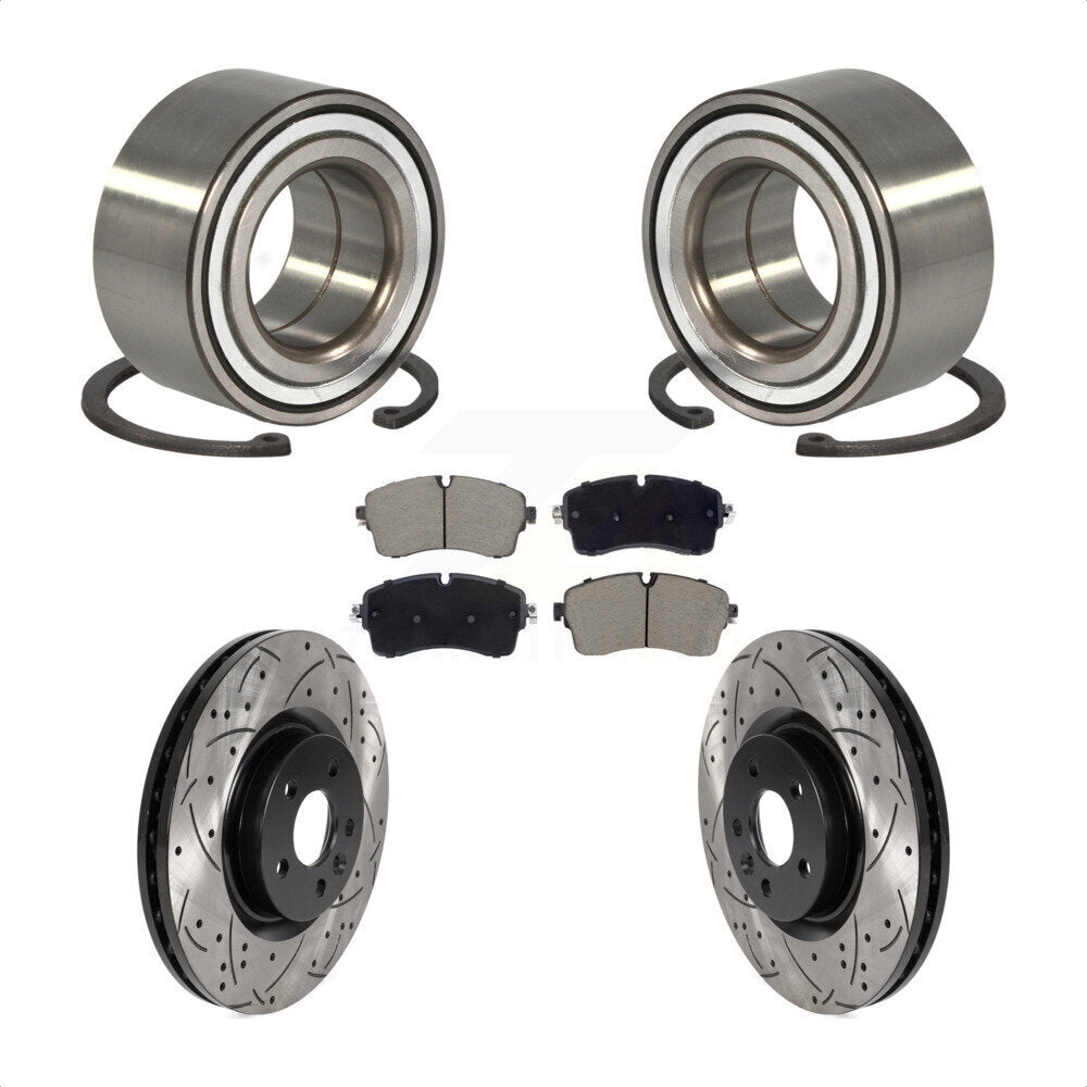 Kit de plaquettes de Rotor de frein, roulement de roue avant, fente percée, pour Jaguar e-pace S/S 2018