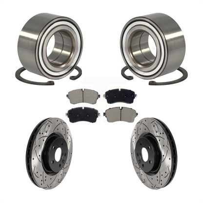 Kit de plaquettes de Rotor de frein, roulement de roue avant, fente percée, pour Jaguar e-pace S/S 2018