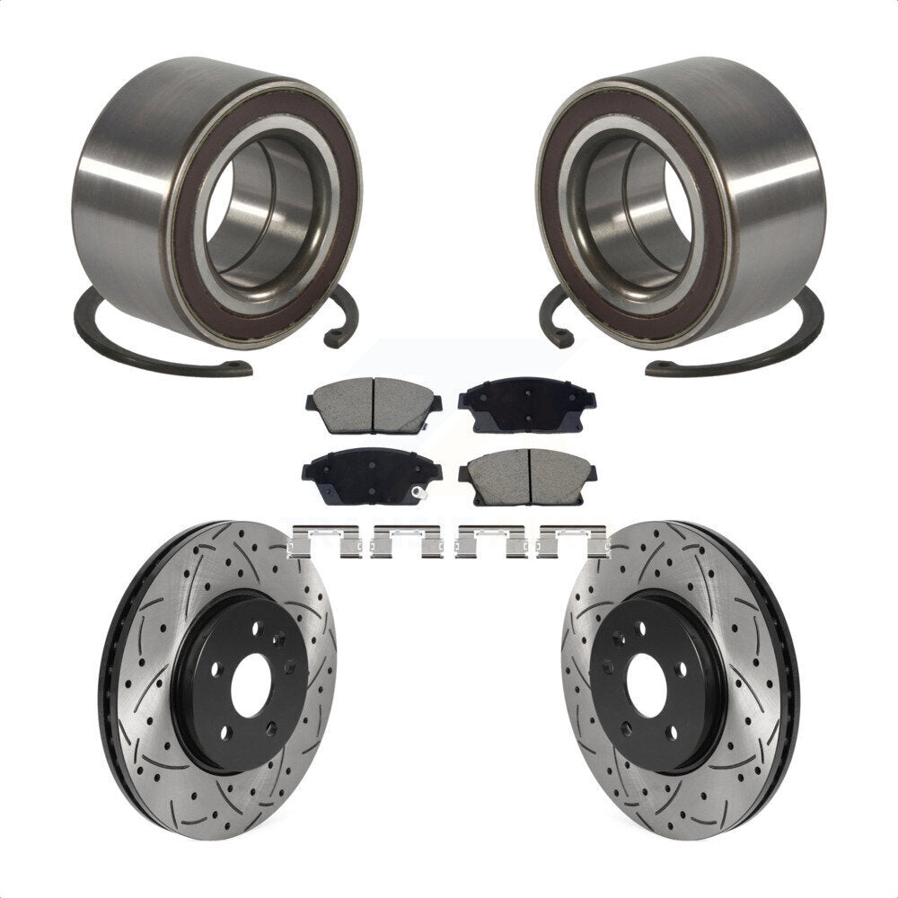Kit de plaquettes de Rotor de frein, roulement de roue avant, fente de perçage, pour Chevrolet Trax Buic