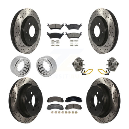 Kit de rotor de frein et de patins de frein enduits de roulement de moyeu avant et arrière (10 pièces) pour Ford F-15