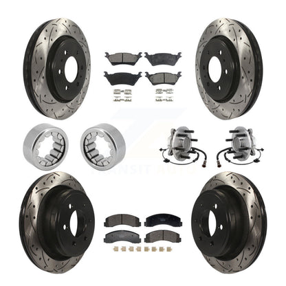 Kit de patins de rotor de frein enduits de roulement de moyeu avant et arrière (10 pièces) pour Ford F-150 RW