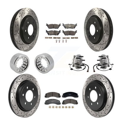 Kit de patins de rotor de frein enduits de roulement de moyeu avant et arrière (10 pièces) pour Ford F-150 RW