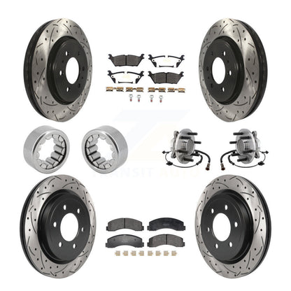 Kit de patins de rotor de frein enduits de roulement de moyeu avant et arrière (10 pièces) pour Ford F-150 RW