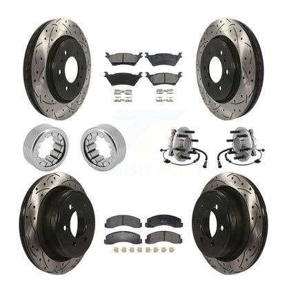 Kit de patins de rotor de frein enduits de roulement de moyeu avant et arrière (10 pièces) pour Ford F-150 RW