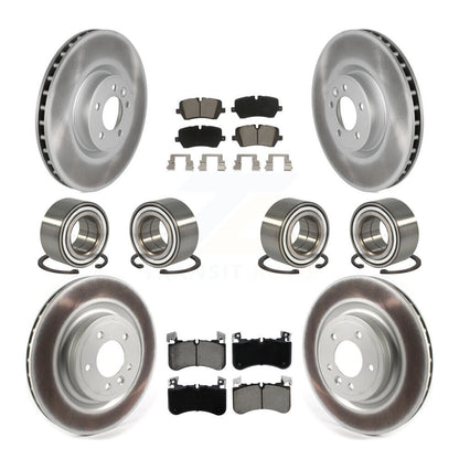 Kit de rotor et de plaquettes de frein à disque revêtus de roulement avant et arrière (10 pièces) pour Land Rover Rang