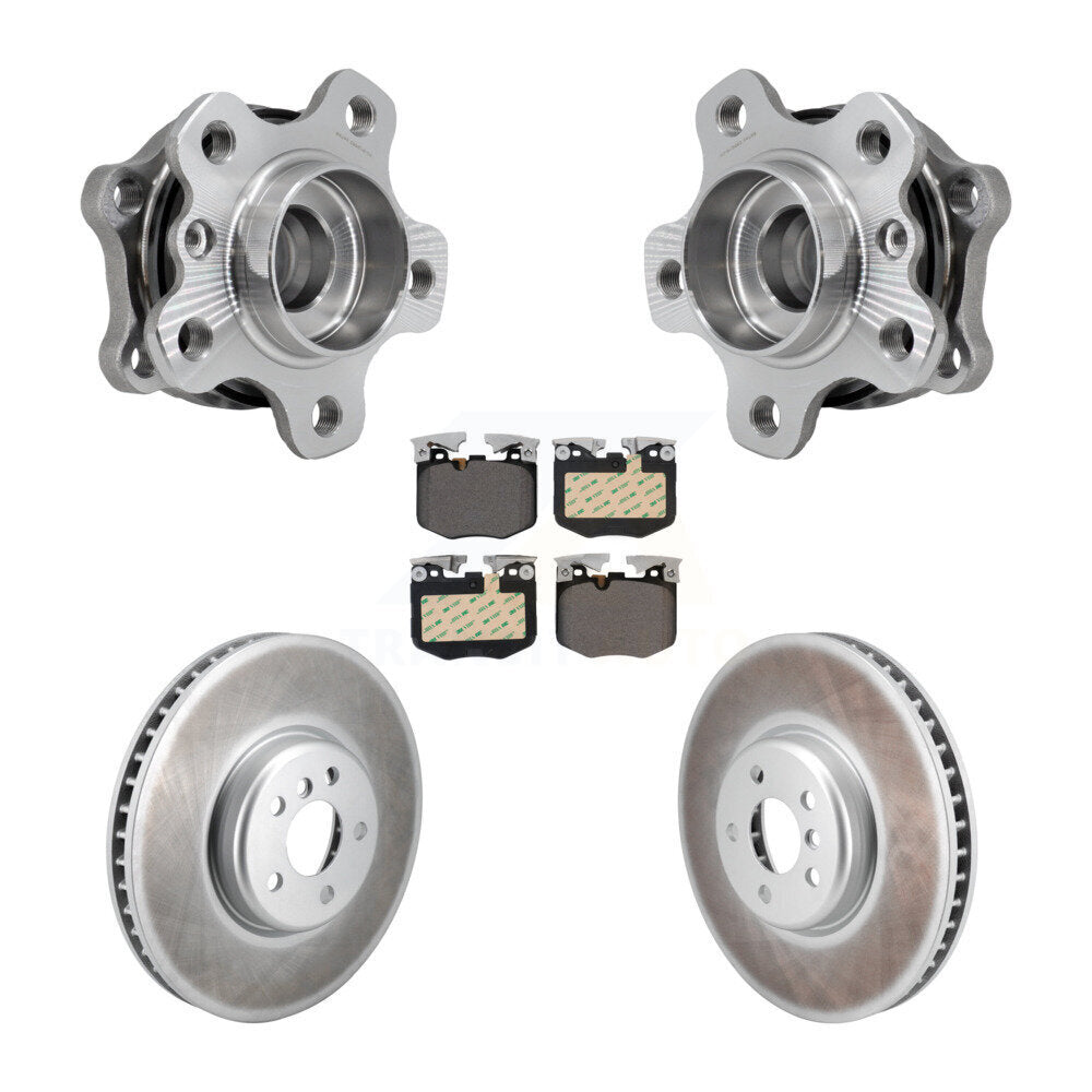 Kit de plaquettes de Rotor de frein enduites de roulement de moyeu avant, pour BMW 330i xDrive 530i 330e 430