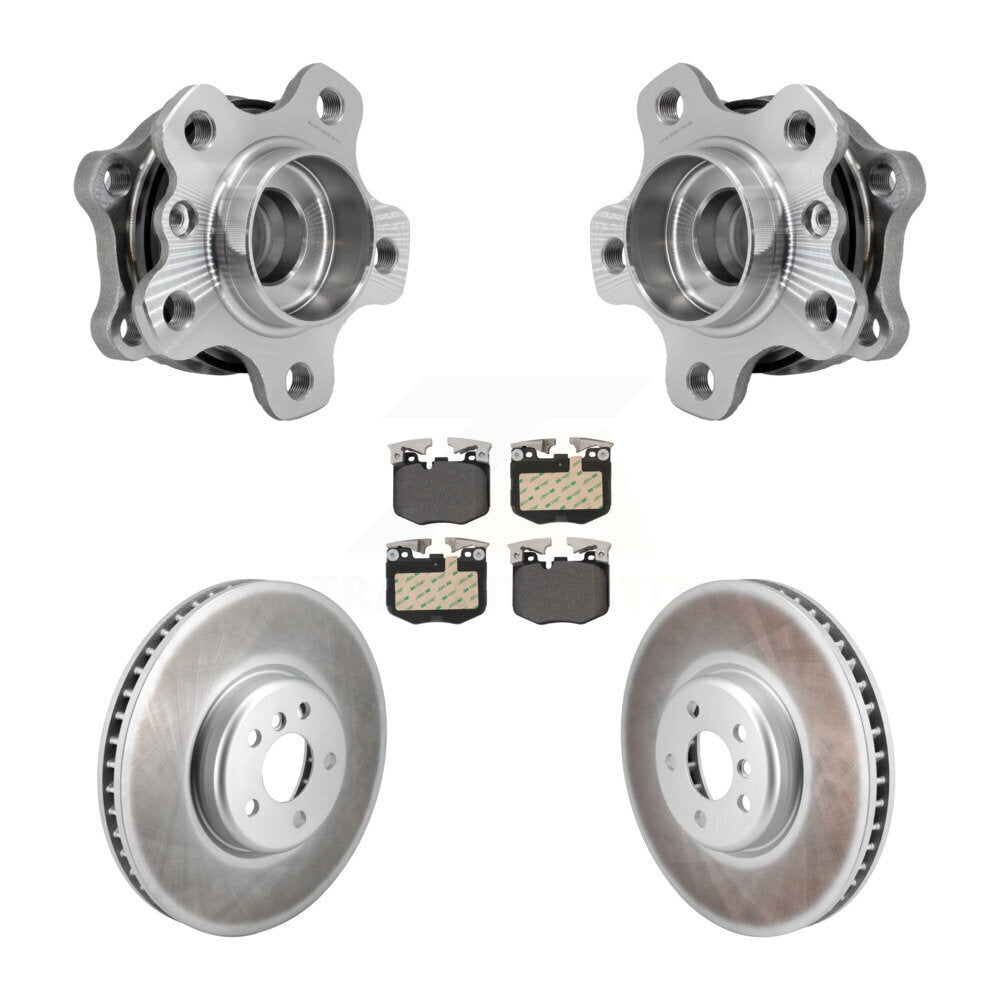 Kit de plaquettes de Rotor de frein enduites de roulement de moyeu avant, pour BMW 330i xDrive 530i 330e 430
