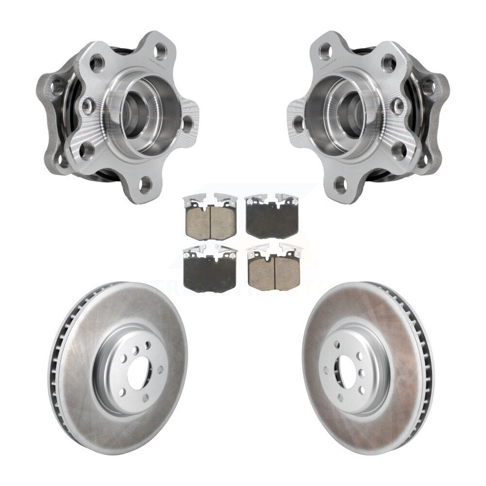 Kit de plaquettes de Rotor de frein enduites de roulement de moyeu avant, pour BMW 330i xDrive 530i 330e 430