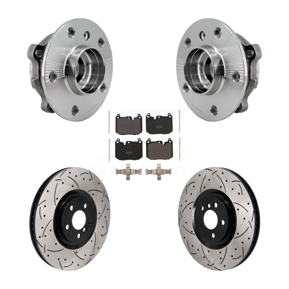 Kit de plaquettes de Rotor de frein, roulement de moyeu avant, fente de perçage, pour Mini Cooper Countryman BM