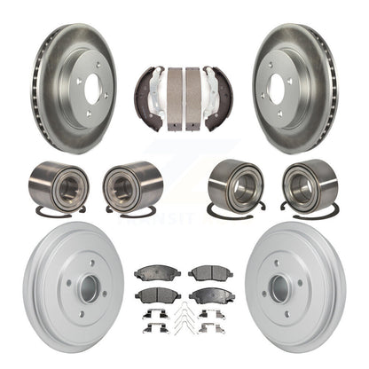Kit de patins de rotor de frein revêtus de roulements avant et arrière (10 pièces) pour Nissan Micra Vers