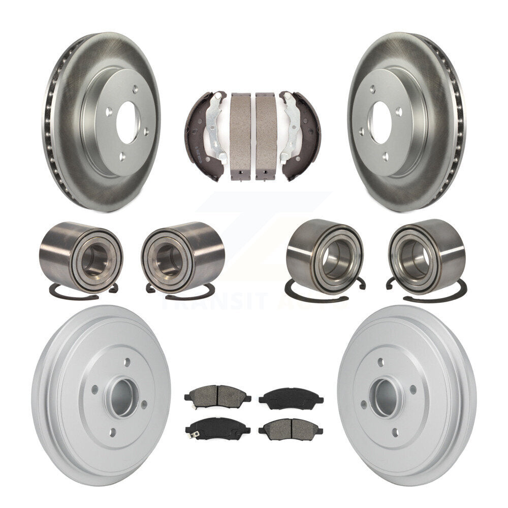 Kit de patins de rotor de frein revêtus de roulements avant et arrière (10 pièces) pour Nissan Micra Vers