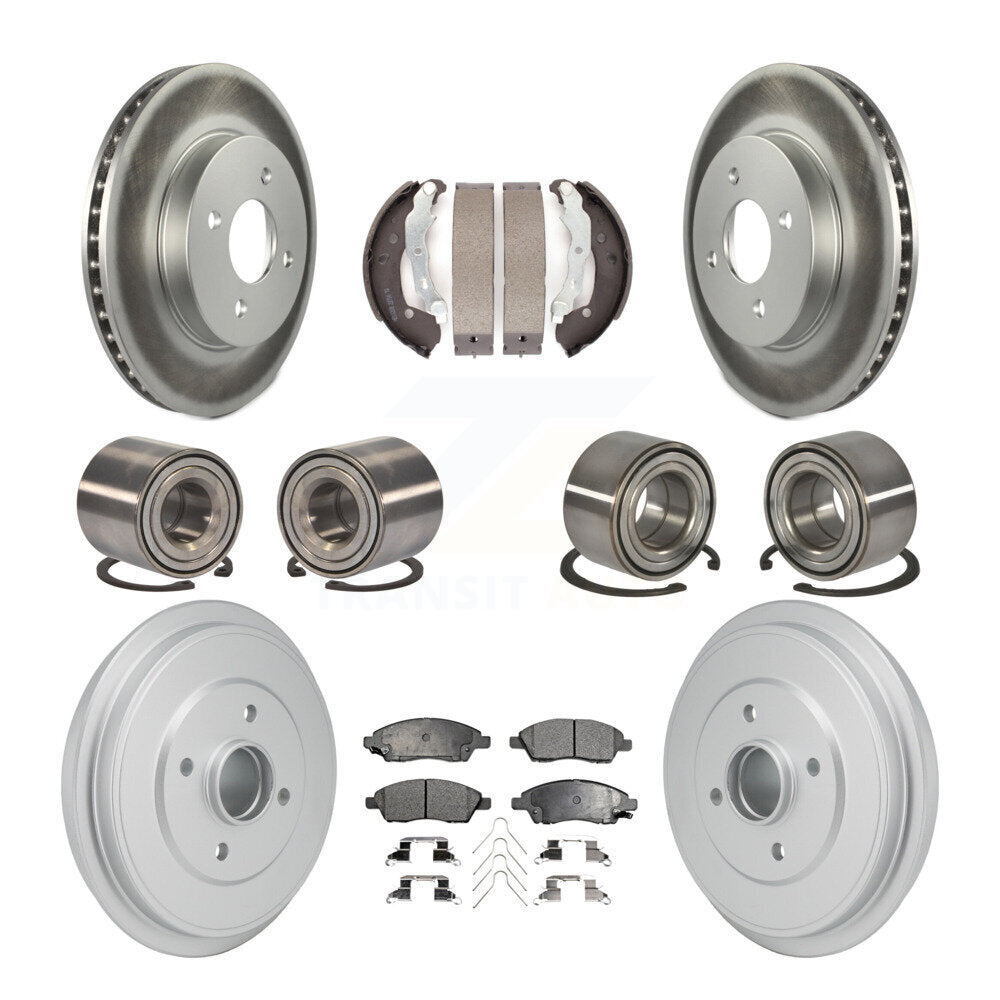 Kit de patins de rotor de frein revêtus de roulements avant et arrière (10 pièces) pour Nissan Micra Vers