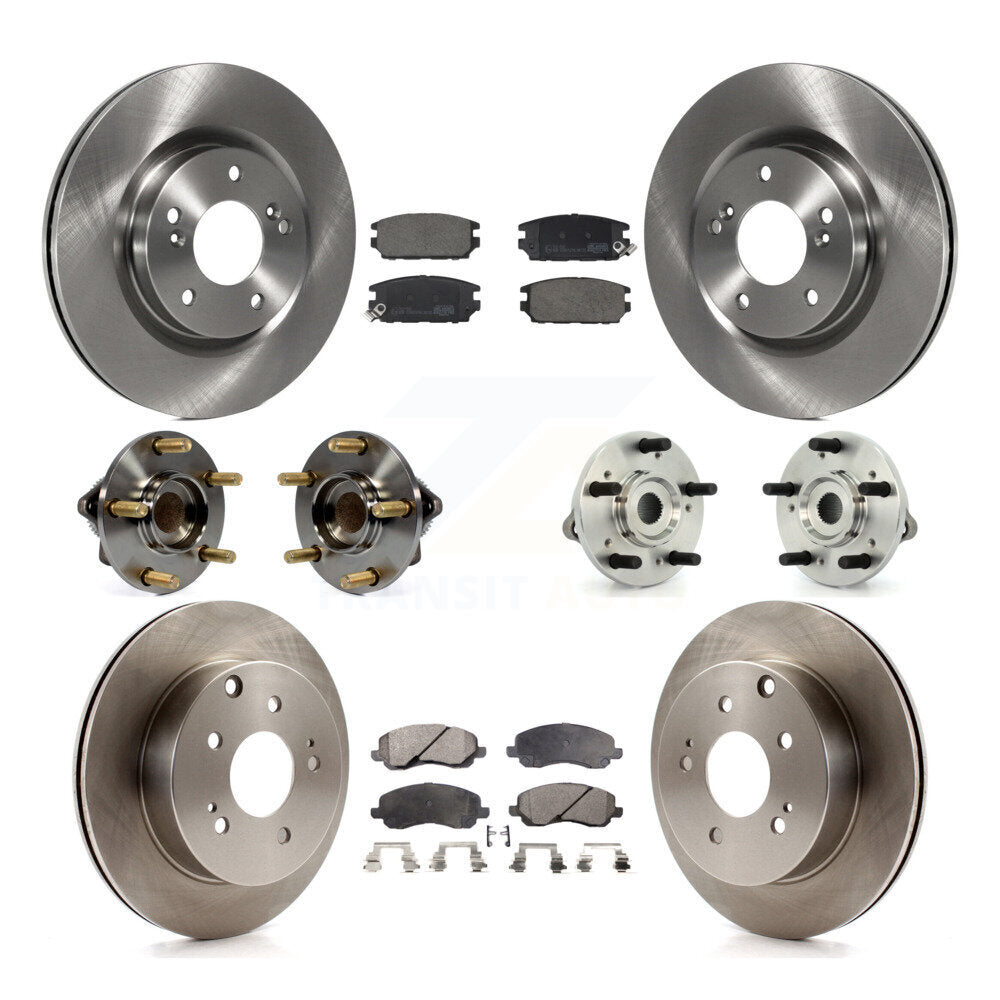 Kit de plaquettes de Rotor de frein, roulement de moyeu avant et arrière (10 pièces) pour Mitsubishi Eclipse Galan