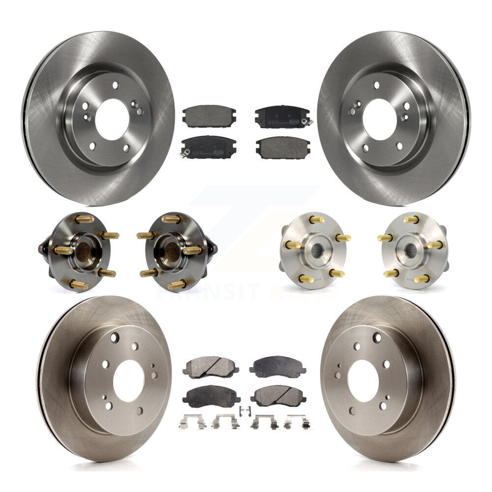 Kit de plaquettes de Rotor de frein, roulement de moyeu avant et arrière (10 pièces) pour Mitsubishi Eclipse 3.8 06