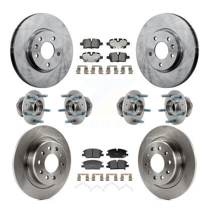 Kit de plaquettes de Rotor de frein, roulement de moyeu avant et arrière (10 pièces) pour Chevrolet Equinox GMC 4W