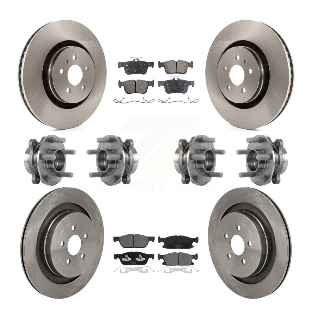 Kit de plaquettes de Rotor de frein, roulement de moyeu avant et arrière (10 pièces) pour Lincoln Nautilus AW 19-23