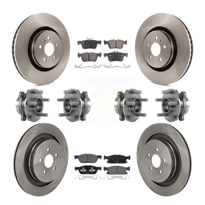 Kit de plaquettes de Rotor de frein, roulement de moyeu avant et arrière (10 pièces) pour Lincoln Nautilus AW 19-23