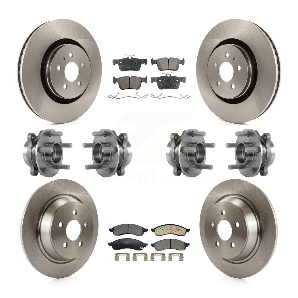 Kit de plaquettes de Rotor de frein, roulement de moyeu avant et arrière (10 pièces) pour Lincoln Nautilus AW 22-23
