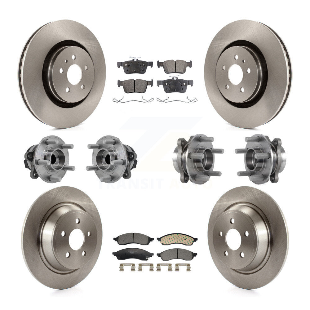 Kit de plaquettes de Rotor de frein, roulement de moyeu avant et arrière (10 pièces) pour Lincoln Nautilus FW 22-23