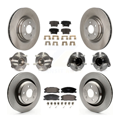 Kit de rotors et plaquettes de frein à disque, roulements de moyeu avant et arrière (10 pièces) pour Dodge Charger
