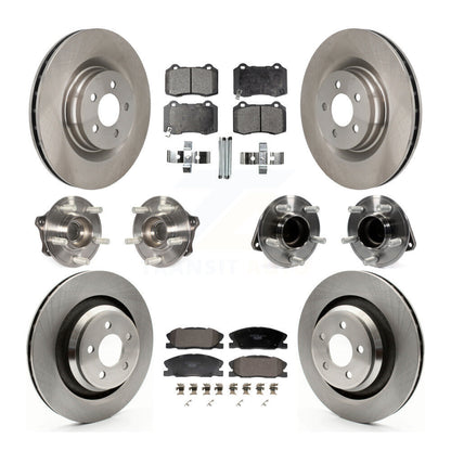 Kit de rotors et plaquettes de frein à disque, roulements de moyeu avant et arrière (10 pièces) pour Dodge Charger