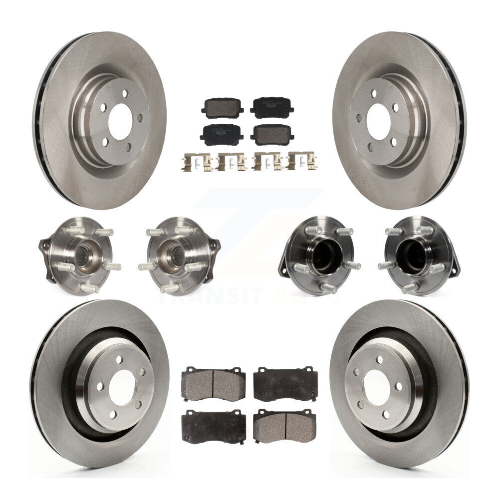 Kit de rotors et plaquettes de frein à disque, roulements de moyeu avant et arrière (10 pièces) pour Dodge Charger