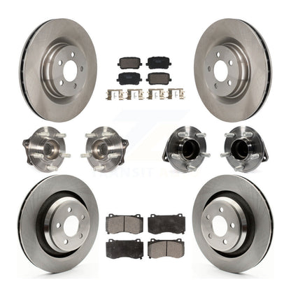 Kit de rotors et plaquettes de frein à disque, roulements de moyeu avant et arrière (10 pièces) pour Dodge Charger