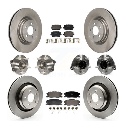 Kit de rotors et plaquettes de frein à disque, roulements de moyeu avant et arrière (10 pièces) pour Dodge Charger