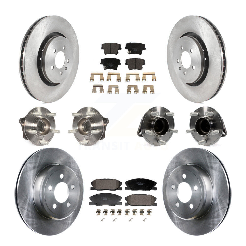 Kit de rotors et plaquettes de frein à disque, roulements de moyeu avant et arrière (10 pièces) pour Dodge Charger