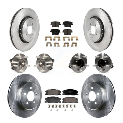 Kit de rotors et plaquettes de frein à disque, roulements de moyeu avant et arrière (10 pièces) pour Dodge Charger