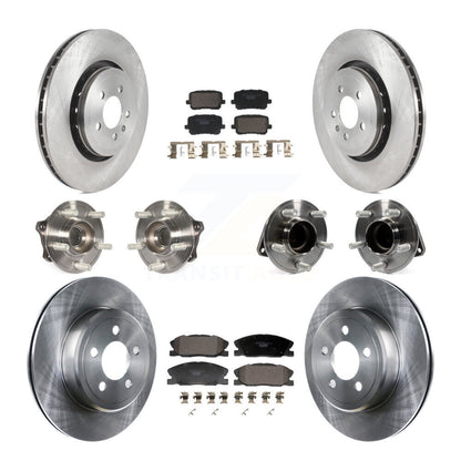Kit de rotors et plaquettes de frein à disque, roulements de moyeu avant et arrière (10 pièces) pour Dodge Charger