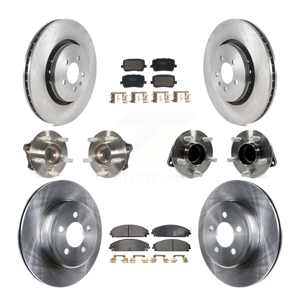 Kit de rotors et plaquettes de frein à disque, roulements de moyeu avant et arrière (10 pièces) pour Dodge Charger