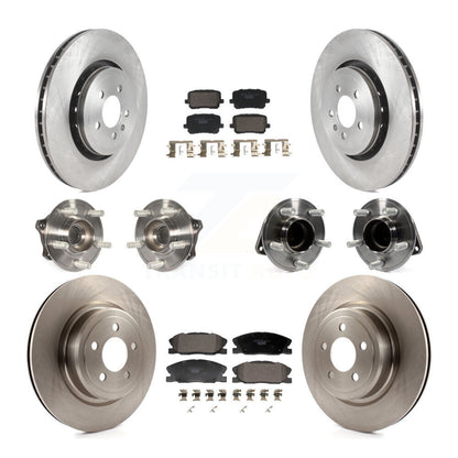 Kit de rotors et plaquettes de frein à disque, roulements de moyeu avant et arrière (10 pièces) pour Dodge Charger