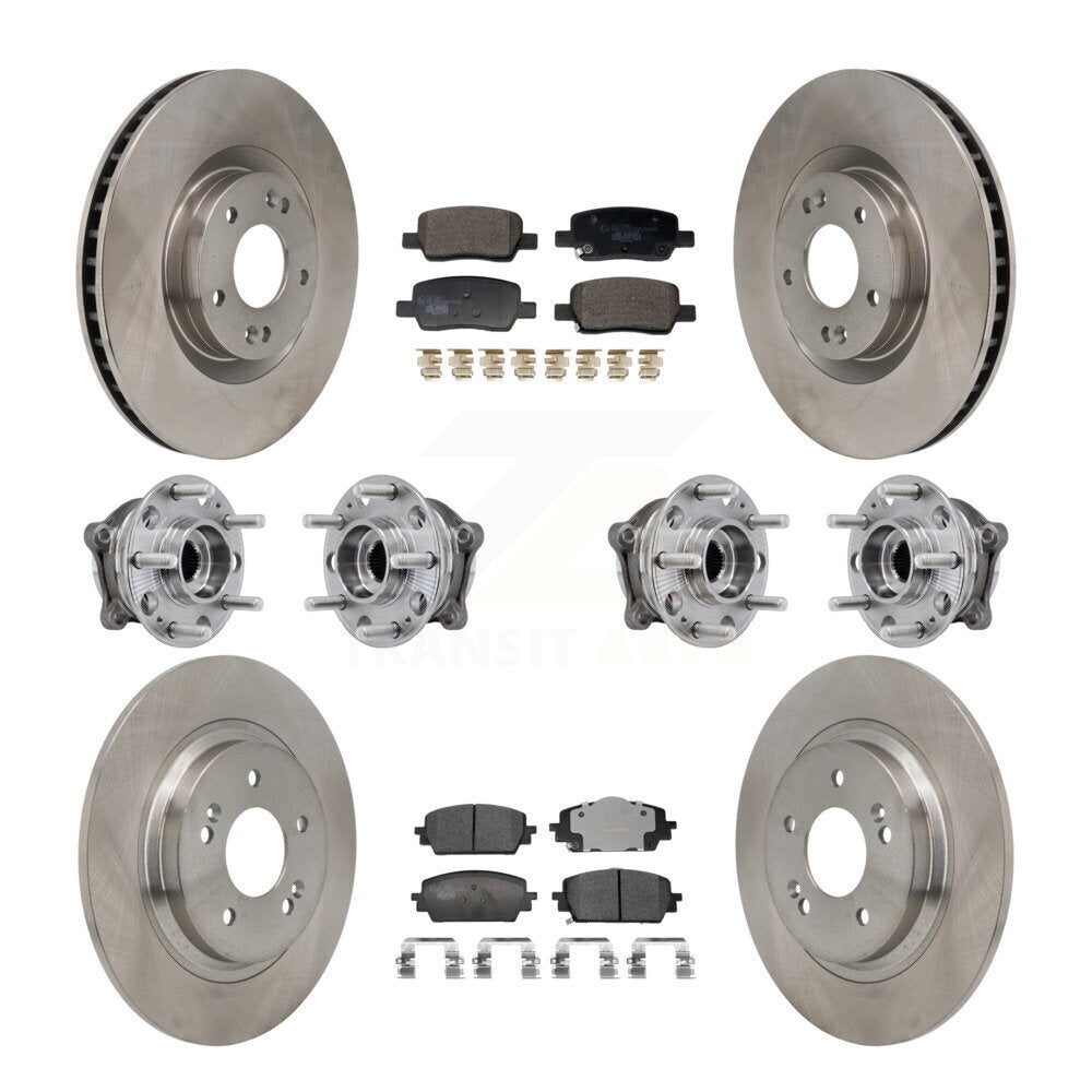 Kit de plaquettes de Rotor de frein à disque, roulement de moyeu avant et arrière (10 pièces) pour Hyundai Santa Fe Ki