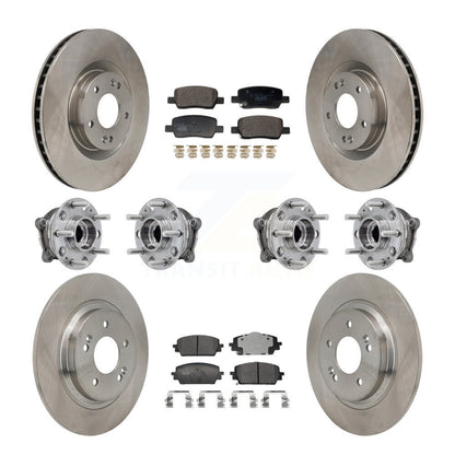 Kit de plaquettes de Rotor de frein à disque, roulement de moyeu avant et arrière (10 pièces) pour Hyundai Santa Fe Ki