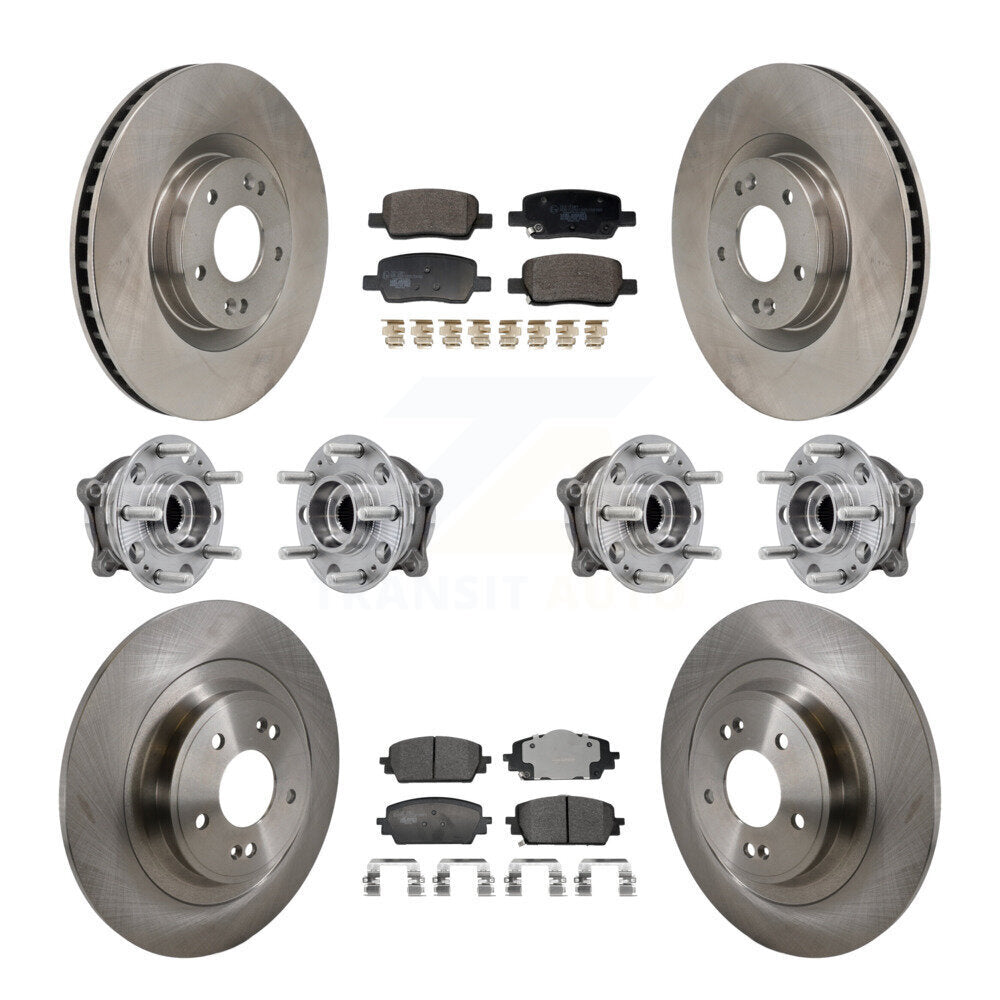 Kit de Rotor et de plaquettes de frein, roulement de moyeu avant et arrière (10 pièces) pour Hyundai Santa Cruz AW