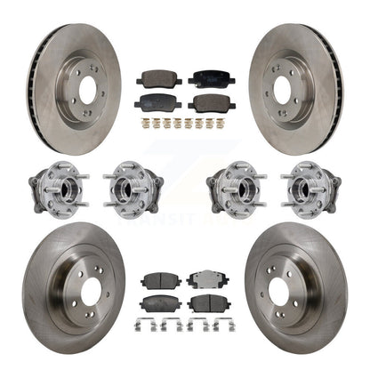 Kit de Rotor et de plaquettes de frein, roulement de moyeu avant et arrière (10 pièces) pour Hyundai Santa Cruz AW