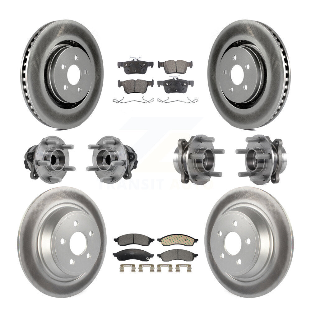 Kit de plaquettes de rotor de frein, roulement de moyeu avant et arrière (10 pièces) pour Lincoln Nautilus FW