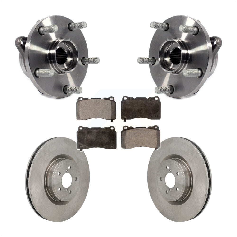 Ensemble de roulement de moyeu avant, Rotor de frein et Kit de plaquettes pour Subaru Impreza WRX ST 2004