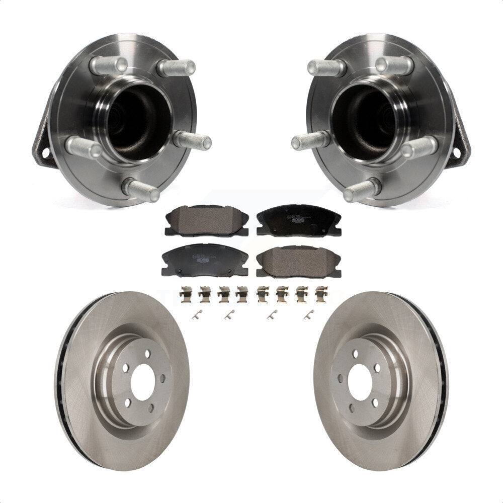 Ensemble de roulements de moyeu avant, Rotors et plaquettes de frein à disque, Kit pour Dodge Charger