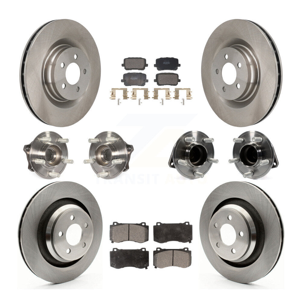 Kit de rotors et plaquettes de frein à disque, roulements de moyeu avant et arrière (10 pièces) pour Dodge Charger
